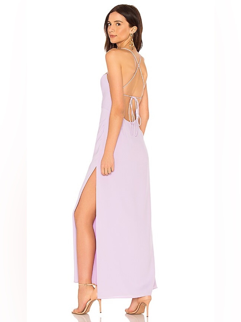 Fame and Partners The Millie Dress in Lilac Maxi Dress Gown Formal Women’s 4